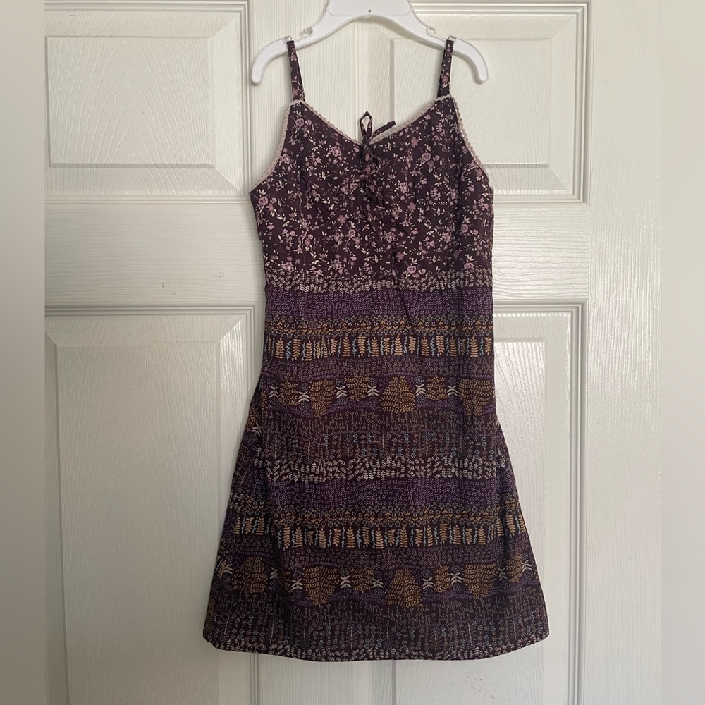 Xhilaration Purple and Brown Girls XS Dress